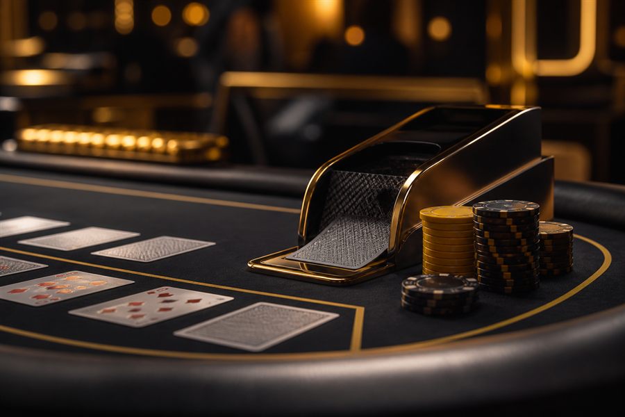 Krupiérka s kartami - baccarat live